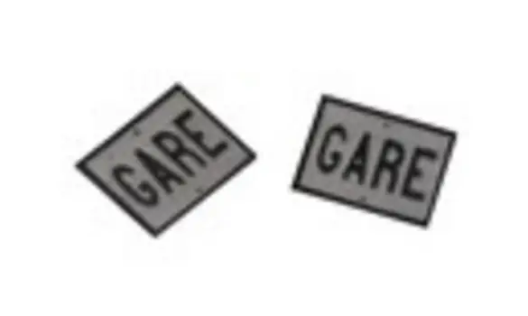 SNCF - 2 plaques GARE