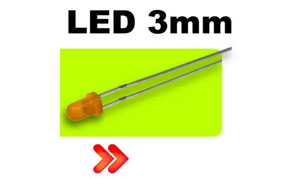 LED 3mm orange diffusant 20pcs + résista