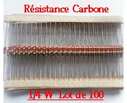 Lot de 100 résistances 1500 Ohms