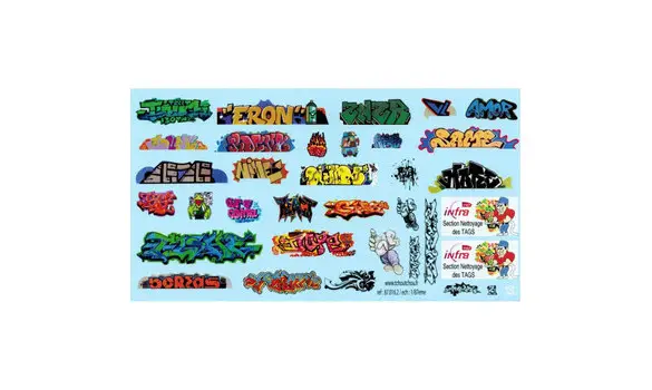 tags / graffiti - Décalques - 1/87eme