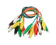 10 pinces crocodile 5 couleurs