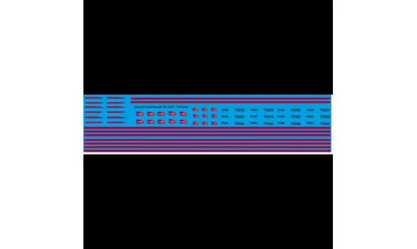 BB75300 Bandes Carmillon et logo 1/87eme