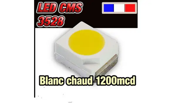 LED blanc chaud CMS 3528 1200mcd x 1
