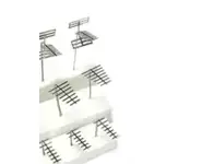 Lot de 12 antennes en métal HO