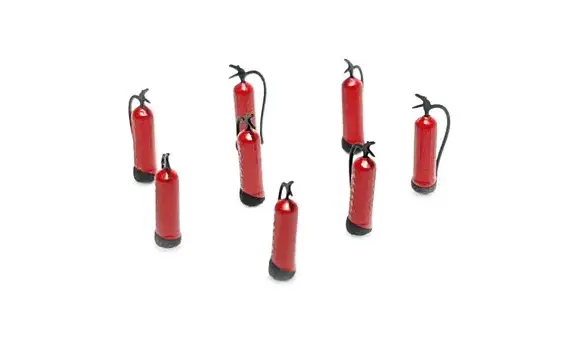 Lot de 8 extincteurs HO rouge