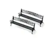 2 bancs noirs métal HO