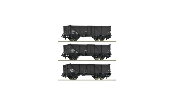 Coffret de 3 wagons de marchandises ouve