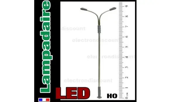Lampadaire courbe double HO à LED CMS