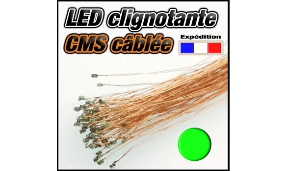 5 Leds CMS 0805 clignotante vert