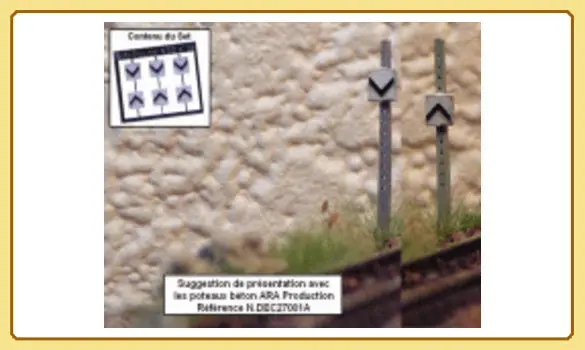 SNCF - 6 plaques CHEVRON 