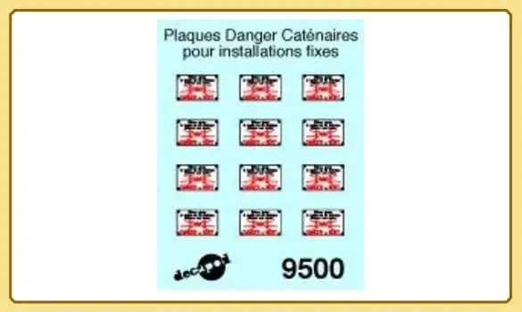 12 plaques de danger caténaires 