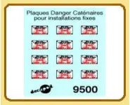 12 plaques de danger caténaires 
