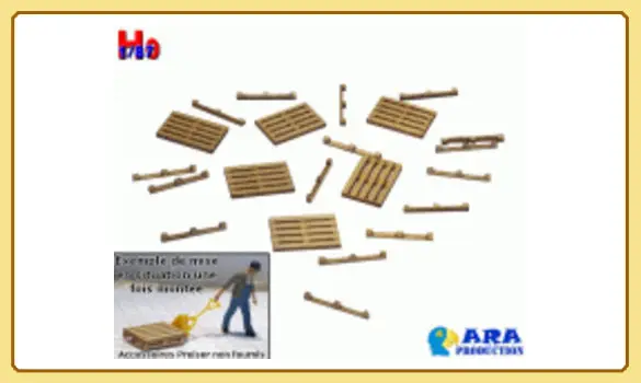 6 palettes SNCF à monter HO