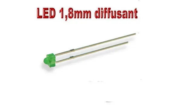 20 leds 1,8mm vertes + résistances