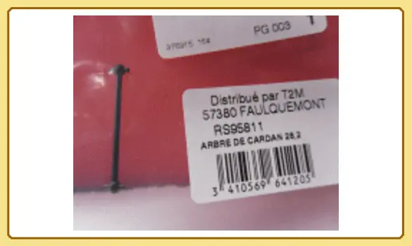 Arbre de cardan 28,2mm