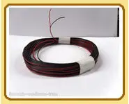 10 métres de fil noir/rouge 0,034mm