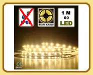 1 M de ruban a leds blanches ton chaud