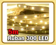 5 M de ruban a leds blanches ton chaud