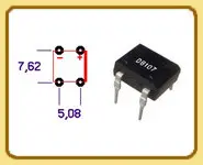 5 x Pont de diodes DB107 1A 1000V 