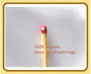 10 led 0605 cablées blanc chaud/rouge