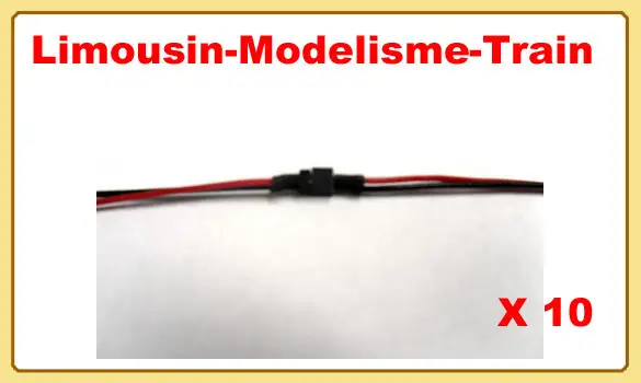 10 micros connecteur cablé 2 broches N/R