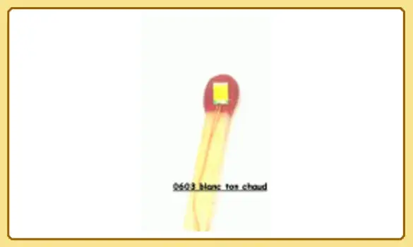 10 led CMS 0603 cablées blanc ton chaud